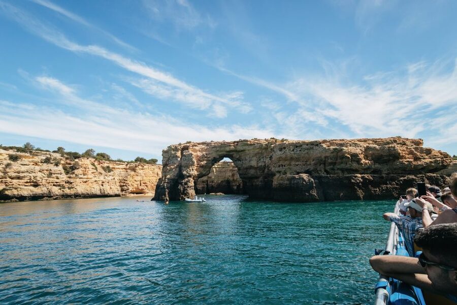 Albufeira: 2.5-Hour Benagil Caves & Dolphin Watching - A swim stop if the sea cooperates: bring the gear, not the assumptions