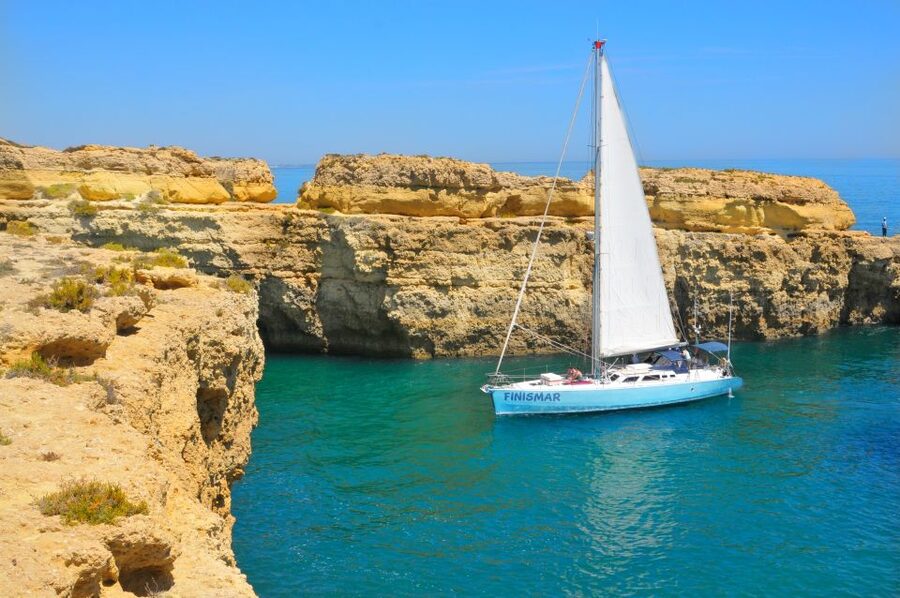 Albufeira: 3-Hour Yacht Daytime/Sunset Cruise to Benagil - The Benagil cave exteriors: what you’ll see, what can limit how close you get