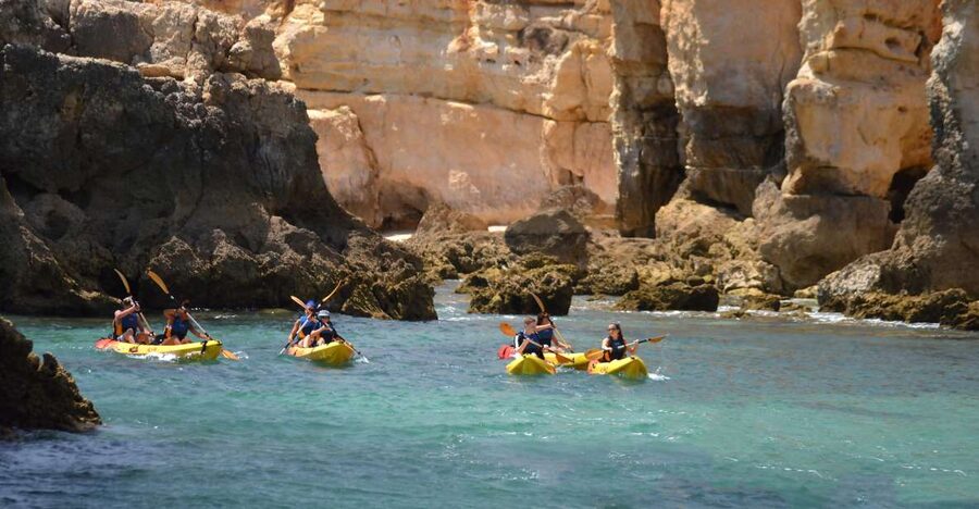 Albufeira: Algarve Kayak and Coastline Tour - Swim stops and that deserted-beach feeling (when the water cooperates)
