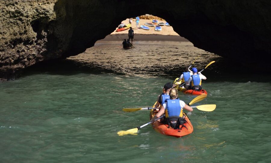 Albufeira: Algarve Kayak and Coastline Tour - Practical matters: check-in, what to pack, and what’s not allowed