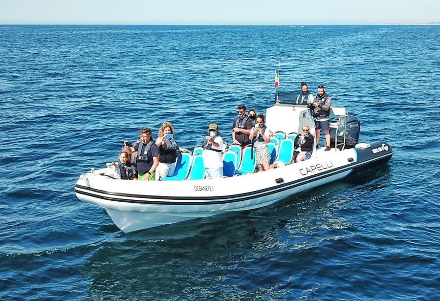 Albufeira: Benagil Cave and Dolphin Sightseeing Boat Cruise - Albandeira caves and rock formations: where the guide makes it click