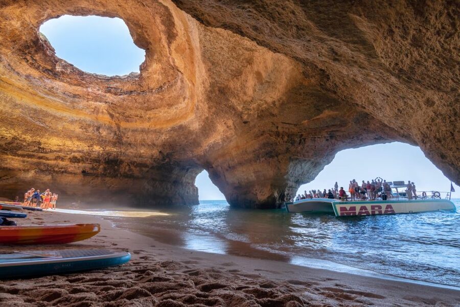 Albufeira: Caves and Coastline Catamaran Cruise to Benagil - Cruising Out of Albufeira Marina: The Comfort Factor Matters