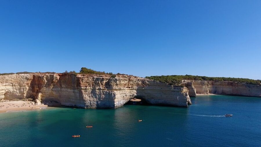 Albufeira: Coastline and Benagil Caves Tour by Catamaran - Guides, Humor, and the Onboard Energy