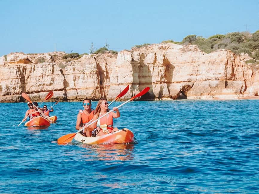 Albufeira: Kayak Tour of Hidden Caves and Secret Beaches - São Rafael Beach launch: safety briefing and first strokes