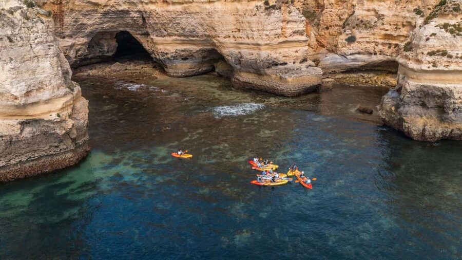 Albufeira Marina: Benagil Cave to Marinha Beach Kayak Tour - Meeting Point, Timing, and How to Show Up Ready