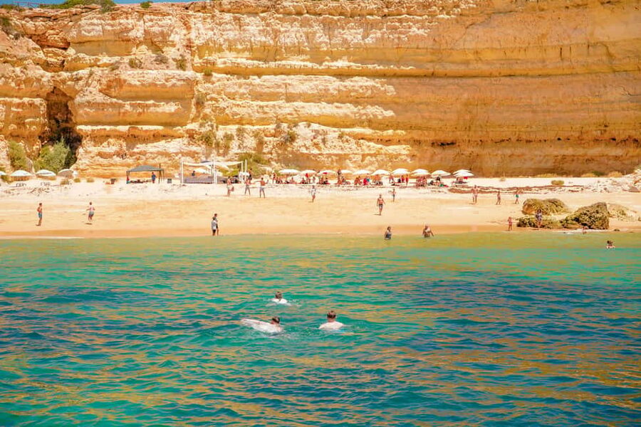 Albufeira: Sightseeing Cruise with Beach BBQ and Open Bar - Morning on the boat: coastline views, caves, and why the deck matters