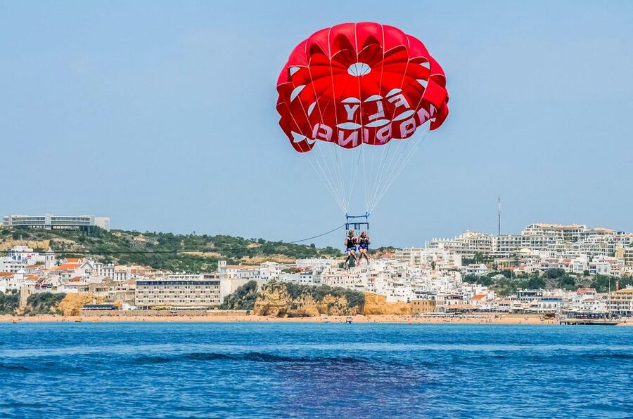 Albufeira: Single, Double or Triple Parasailing Tour - Touching the Water: The Splash Option During Descent