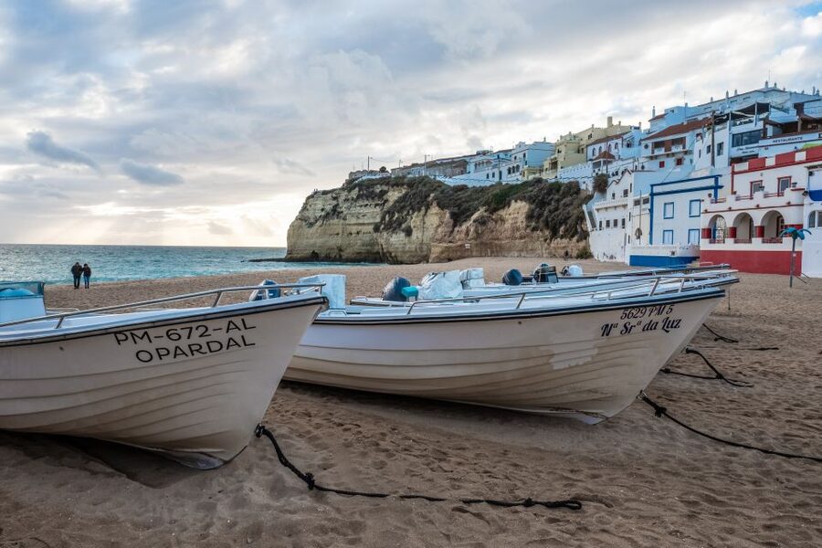 Algarve: Benagil Cave Boat Tour and Algarseco Coastal Walk - The sea-window grotto with twin arches