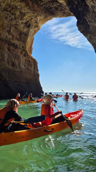 Benagil: Caves, Beaches, and Secret Spots Guided Kayak Tour - Entering Benagil Sea Cave: Light, Photos, and Short Time on Purpose