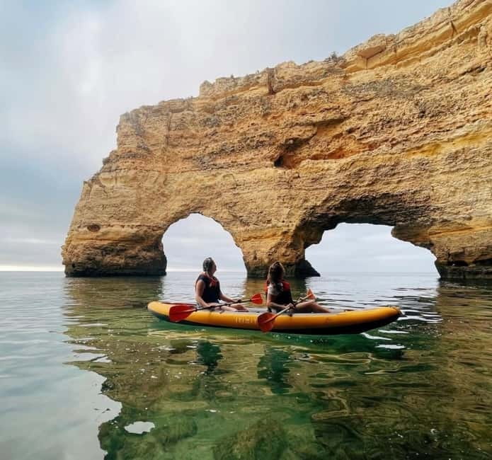 Benagil: Guided Kayak Tour inside caves and Praia da Marinha - From Benagil to Praia da Marinha: pacing, stops, and sea views