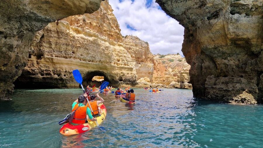 Benagil: Sunrise kayak tour Benagil caves and secret spots - Benagil Cave: The Main Event and How the Tour Works the Photos
