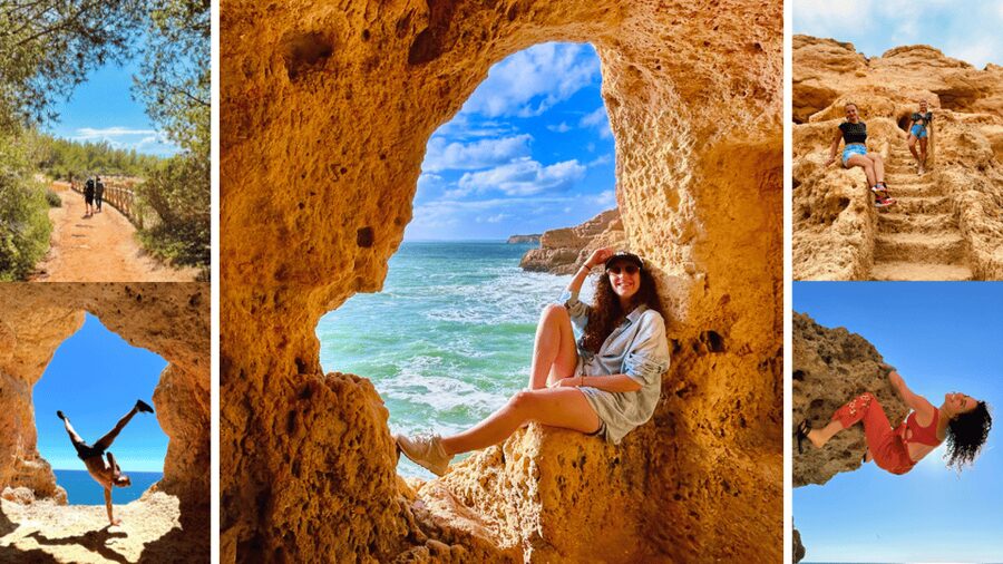 From Faro: Benagil, Marinha, 7 Valleys, and Algar Seco Tour - Algar Seco caves and Boneca’s Cave: limestone galleries and quick swims