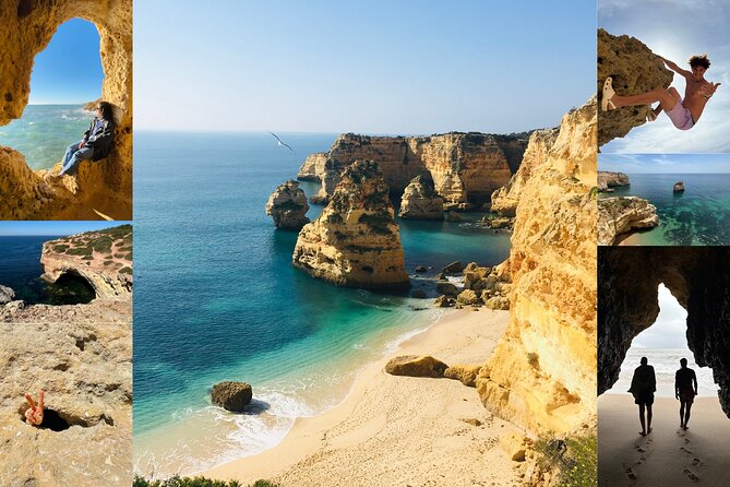 From Faro: Benagil, Marinha Beach, 7 Hanging Valleys, Algar Seco - Stop 1: Benagil viewpoint, then the hike begins