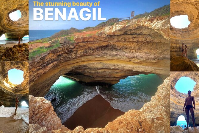 From Faro: Benagil, Marinha Beach, 7 Hanging Valleys, Algar Seco - Stop 3: Praia da Marinha swim time and seasonal food reality
