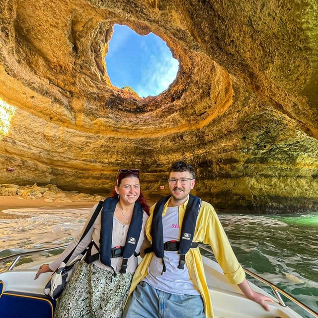 From Faro: Boat trip to Benagil Cave & Praia da Marinha - Faro to Benagil by van: the calm start before the caves
