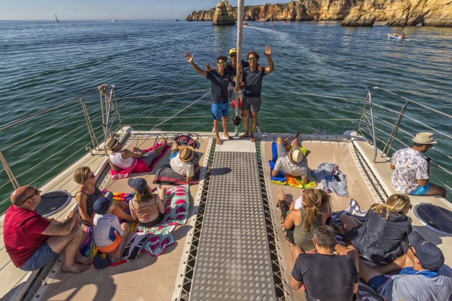 From Lagos: Algarve Cruise by Catamaran - Sunbathing nets and the art of doing nothing well
