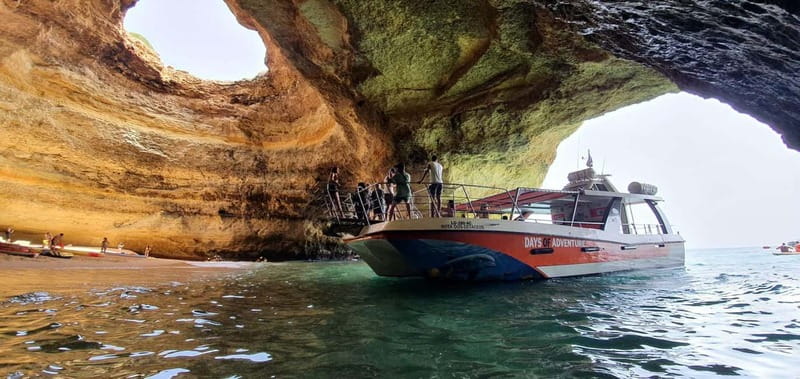 From Lagos: Benagil Caves Catamaran Cruise - The Algarve coast on the way: cliffs, coves, and iconic beaches
