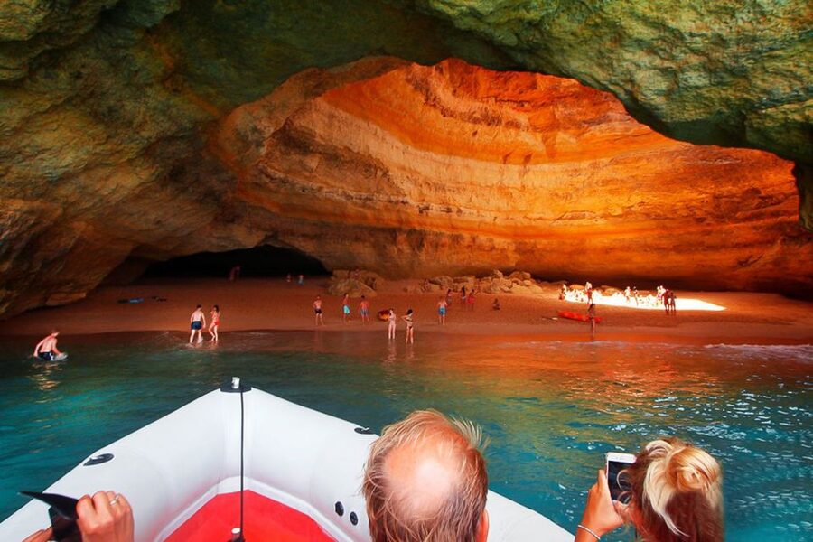 From Lagos: Benagil Sea Caves Tour with a Local Guide - Getting set up at Dolphin Seafaris in Marina de Lagos