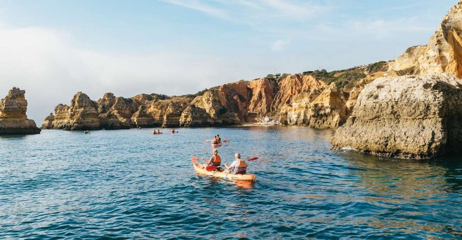 From Lagos: Kayaking and Boat Cave Explorer Tour - Marina de Lagos Start: Meet at Gate EFGHI and Get Fitted