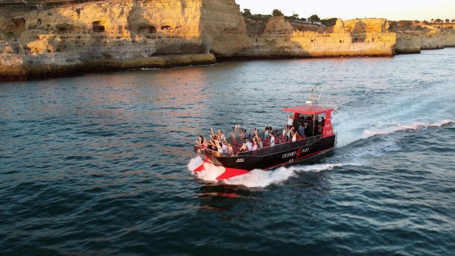 From Portimão: 2-Hour Catamaran Tour to Benagil Caves - Benagil Beach Stop: Guided Cruise Time and Cave Access Rules