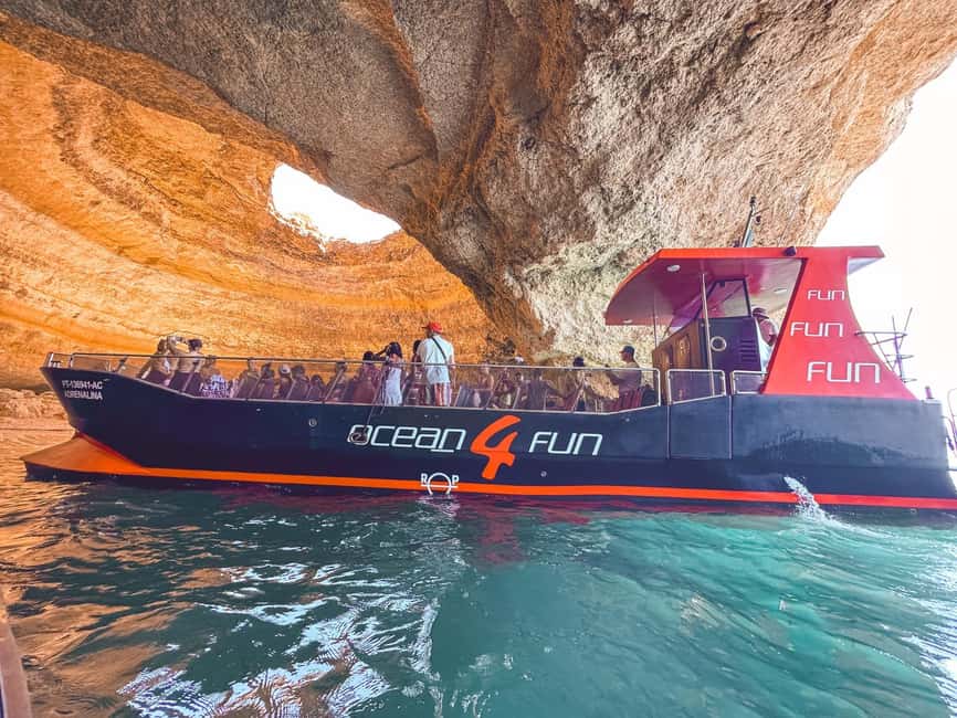 From Portimão: 2-Hour Catamaran Tour to Benagil Caves - Ocean4fun Meeting Point and the 5-Minute Safety Brief