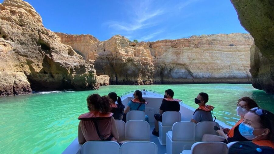 From Portimão: Algar de Benagil and Sea Caves Boat Tour - The Arade River monuments: castles and forts from a moving angle