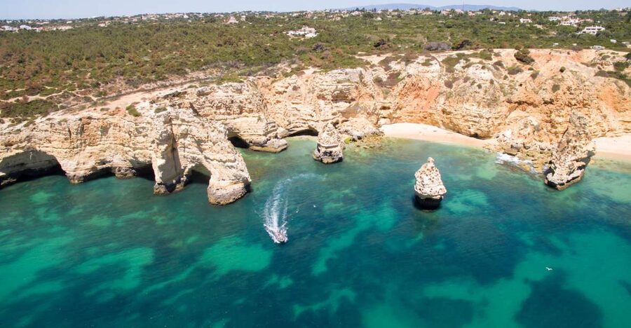 From Portimao: Benagil Cave and Marinha Beach Boat Tour - A 2-hour Algarve speed run: Benagil + Marinha in one trip