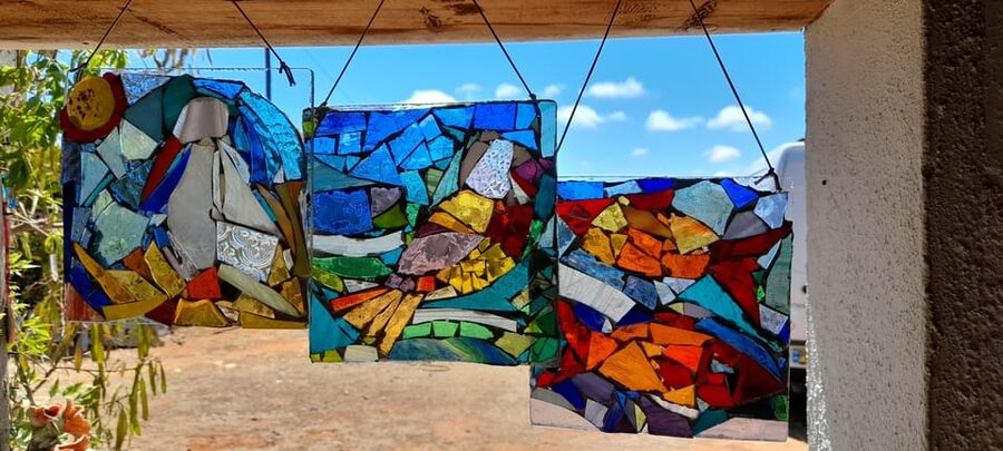 Glass on Glass Mosaic craft workshop near lagos - A Rural Glass Mosaic Workshop Near Lagos, Not a Theme-Workshop