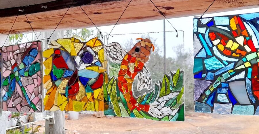 Glass on Glass Mosaic craft workshop near lagos - Your Finished Tile: Drying and Grouting Timing That Affects Your Trip