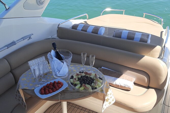 Lagos Full Day Private Boat Trip inc Drinks, Paddleboards & Kayak - From Lagos Marina on the Cranchi Endurance Yacht