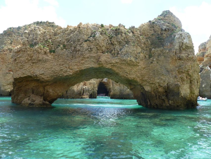 Lagos: Ponta Piedade Sail & Caves Cruise w/Portuguese Tapas - The grotto tour on a smaller boat: the part that feels closest to the rocks