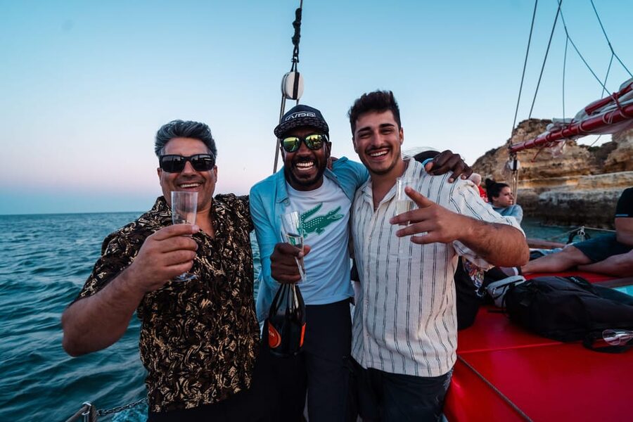 Lagos: Sunset Sail aboard a Traditional Boat with Prosecco - Traditional Boat Feel: Seating, Music, and Sailing Without Stress