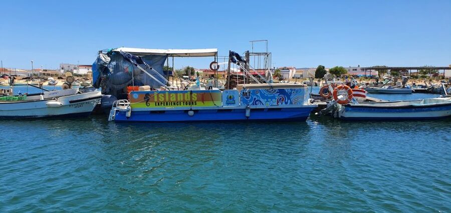 Olhão:5h ride 3 stops on the beaches and islands Ria Formosa - Armona island stop: beach time with island-life context