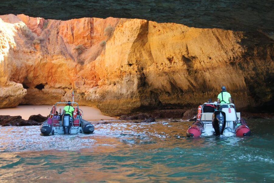 Portimão: Benagil Cave and Praia de Marinha Boat Tour - Out on the Water: Fort Santa Catarina, Ferragudo Castle, and Cave Views