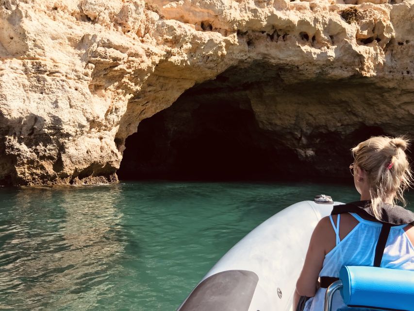 Portimão: Benagil Cave, Marinha Beach Speedboat Tour - Marinha Beach time from the water: photos, color, and a practical pause