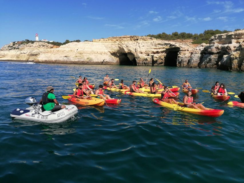 Portimão: Kayak Tour of Benagil Caves - Catamaran to Benagil: start relaxed, finish wow