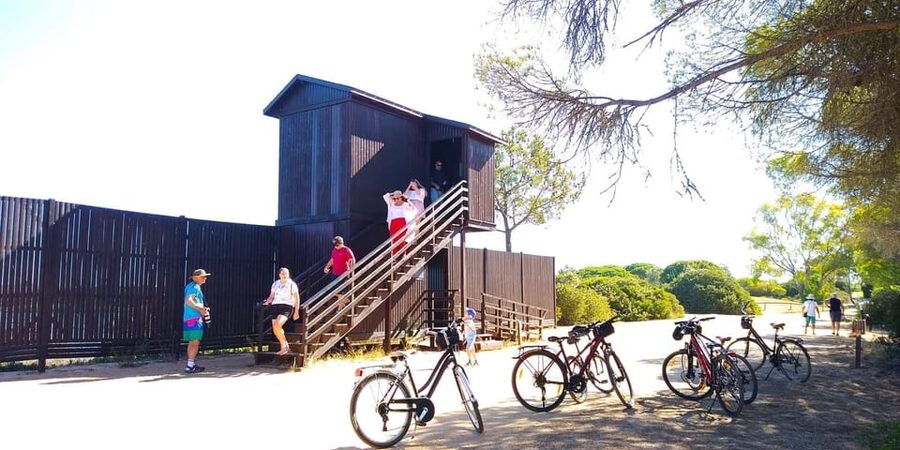 Ria Formosa: Guided Bike Tour (3h), Início na Quinta do Lago - Faro Island and Airport views: seeing the edge where the coast meets the world