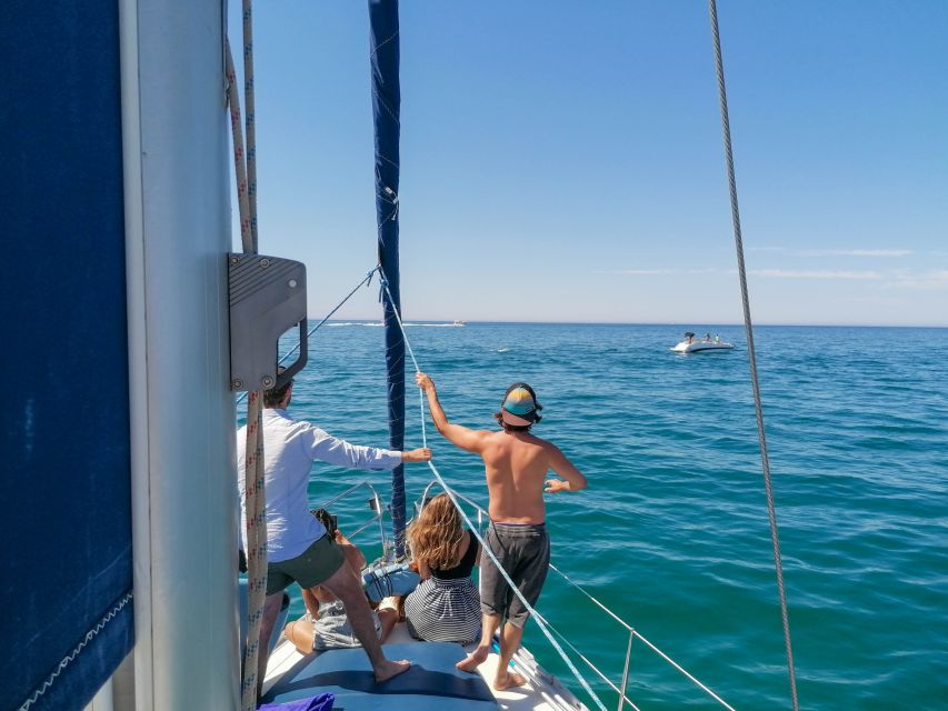 Vilamoura: Coastal Cruise on a Luxury Sailing Yacht - Drinks, Music, and Crew Personalities on Board