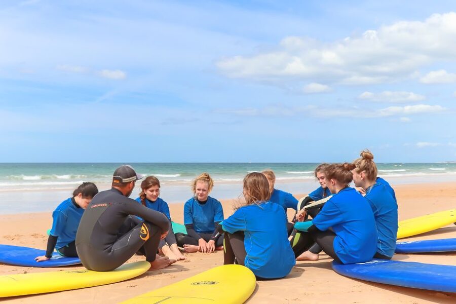 Vilamoura: Surf Lesson at Falésia Beach - Small-group surfing (max 10): why it feels personal